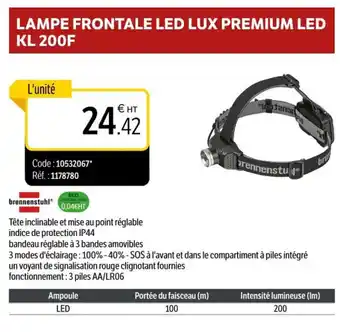 DomPro Lampe frontale led lux premium led kl 200f offre