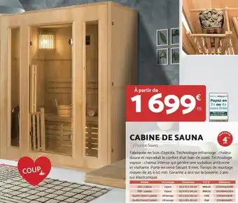 Bricomarché Cabine de sauna offre