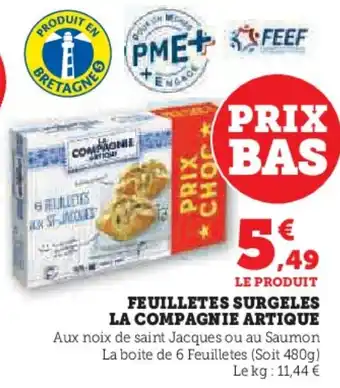 Hyper U LA COMPAGNIE ARTIQUE Feuilletes surgeles offre