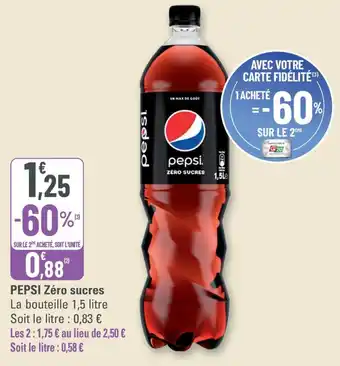 G20 Pepsi zéro sucres offre