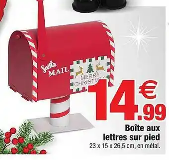 Bazarland Boîte Aux Lettes Sur Pied offre