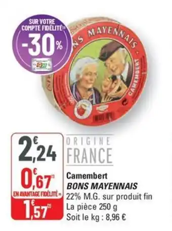 G20 Camembert bons mayennais offre