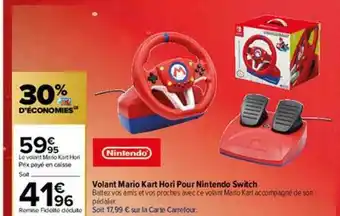 Carrefour Volant Mario Kart Hori Pour Nintendo Switch offre