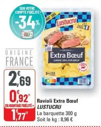 G20 Ravioli extra bœuf lustucru offre