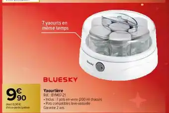 Carrefour Yaourtière Bluesky offre
