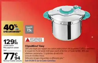 Carrefour ClipsoMinut' Easy Seb offre