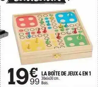Centrakor La Boîte De Jeux 4 En 1 offre