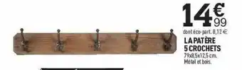 Centrakor La Patère 5 Crochets offre