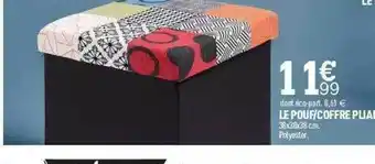 Centrakor Le Pouf-coffre Pliante offre