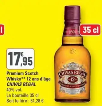 G20 Premium scotch whisky 12 ans d'âge chivas regal offre
