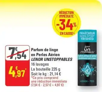G20 Parfum de linge en perles aérien lenor unstoppables offre