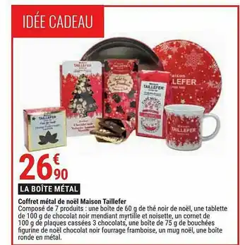 Gamm vert Coffret Métal De Noël Maison Taillefer offre