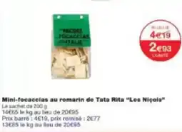 Mini-focaccias au romarin de tata rita les niçois