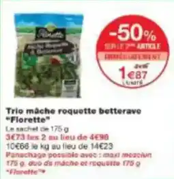 Trio mache roquette betterave florette