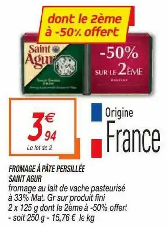 Netto Fromage à Pâte Persillée Saint Agur offre