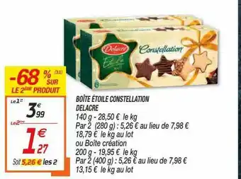 Netto Boîte étoile Constellation Delacre offre