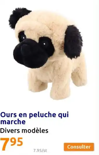 Action Ours en peluche qui marche offre