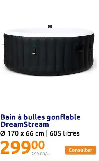 Action Bain à bulles gonflable dreamstream offre