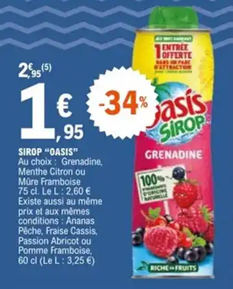 E.Leclerc Sirop oasis offre