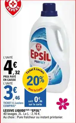 E.Leclerc Lessive liquide epsil offre