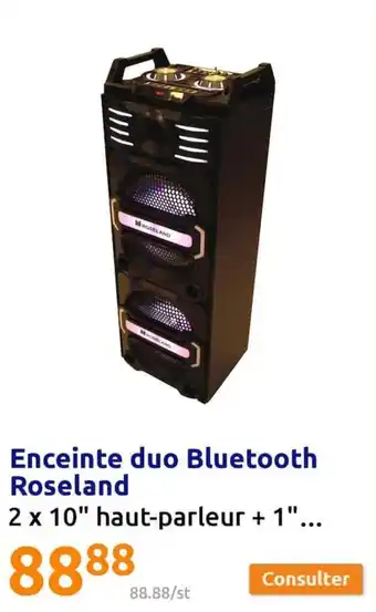 Action Enceintre duo bluetooth roseland offre