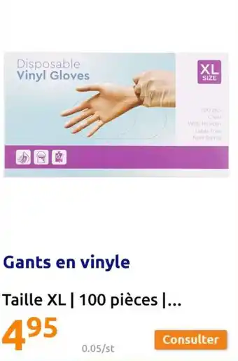 Action Gants en vinyle offre