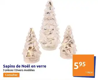 Action Sapins de noël en verre offre