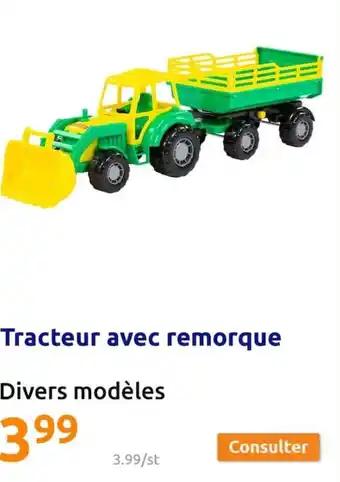Tracteur avec remorque