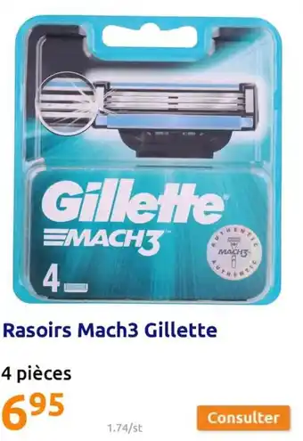 Action Rasoirs mach3 gillette offre