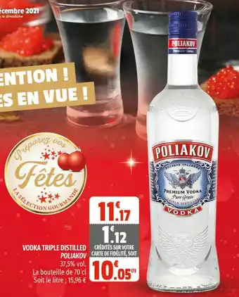Coccimarket Vodka triple distilled offre