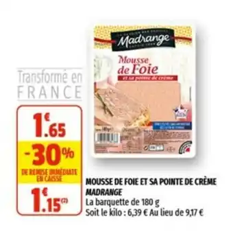 Coccimarket Mousse de foie et sa pointe de crème offre