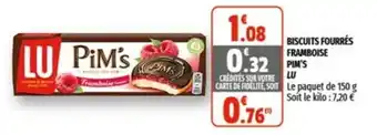 Biscuits fourrés framboise