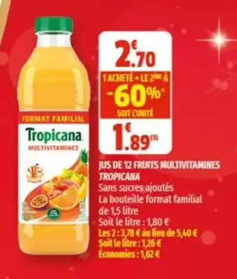 Coccimarket Jus de 12 fruits multivitamines TROPICANA offre