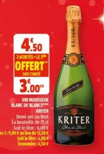 Coccimarket Vin mousseux blanc de blancs offre