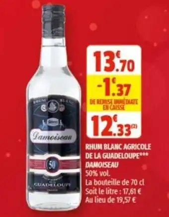 Coccimarket Rhum blanc agricole de la guadeloupe offre
