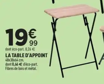 Centrakor La table d'appoint offre