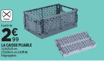 Centrakor La caisse pliable offre