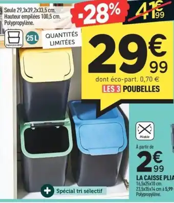 Centrakor Les 3 poubelles offre