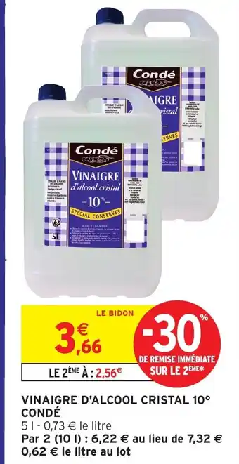 Intermarché Vinaigre d'alcool cristal 10° Conde offre