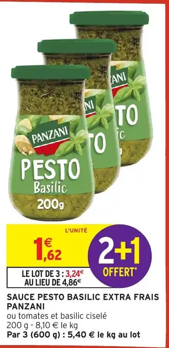 Intermarché Sauce pesto basilic extra frais Panzani offre