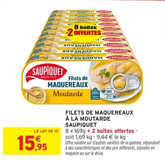 Intermarché Filets de maquereaux a la moutarde Saupiquet offre