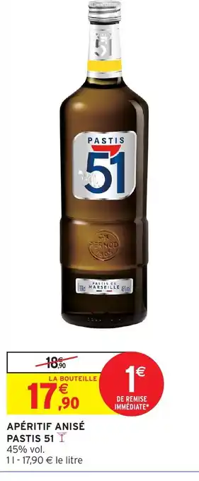 Intermarché Aperitif anise Pastis 51 offre