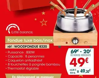 Fondue luxe bois/inox