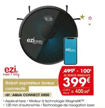 Robot aspirateur laveur connecté