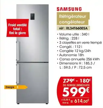 Pro&Cie Réfrigérateur congélateur offre