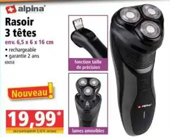 Norma Rasoir 3 têtes offre