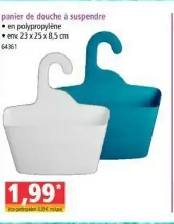 Panier de douche Ă suspendre