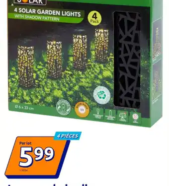 Action Lampes de jardin solaires Solar offre