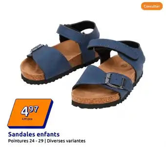 Action Sandales enfants offre