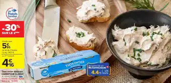 Carrefour Thon entier albacore carrefour classic offre